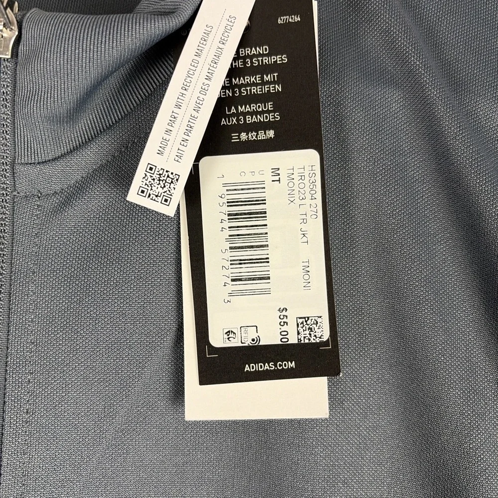 Adidas Mens Tiro 23 League Training Jacket Size Medium Tall Team Onix NWT